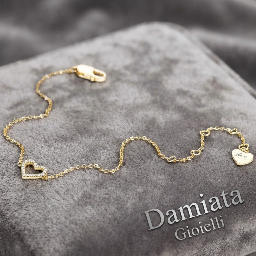 Bracciale donna 4US Cesare Paciotti in argento dorato e zirconi ref. 4UBR5349W