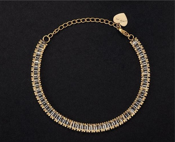 Bracciale 4US Cesare Paciotti donna in acciaio dorato e zirconi 4UBR5503W
