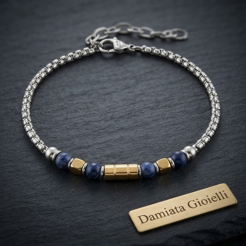 Bracciale uomo 4US Cesare Paciotti in acciaio tricolore ref. 4UBR6804