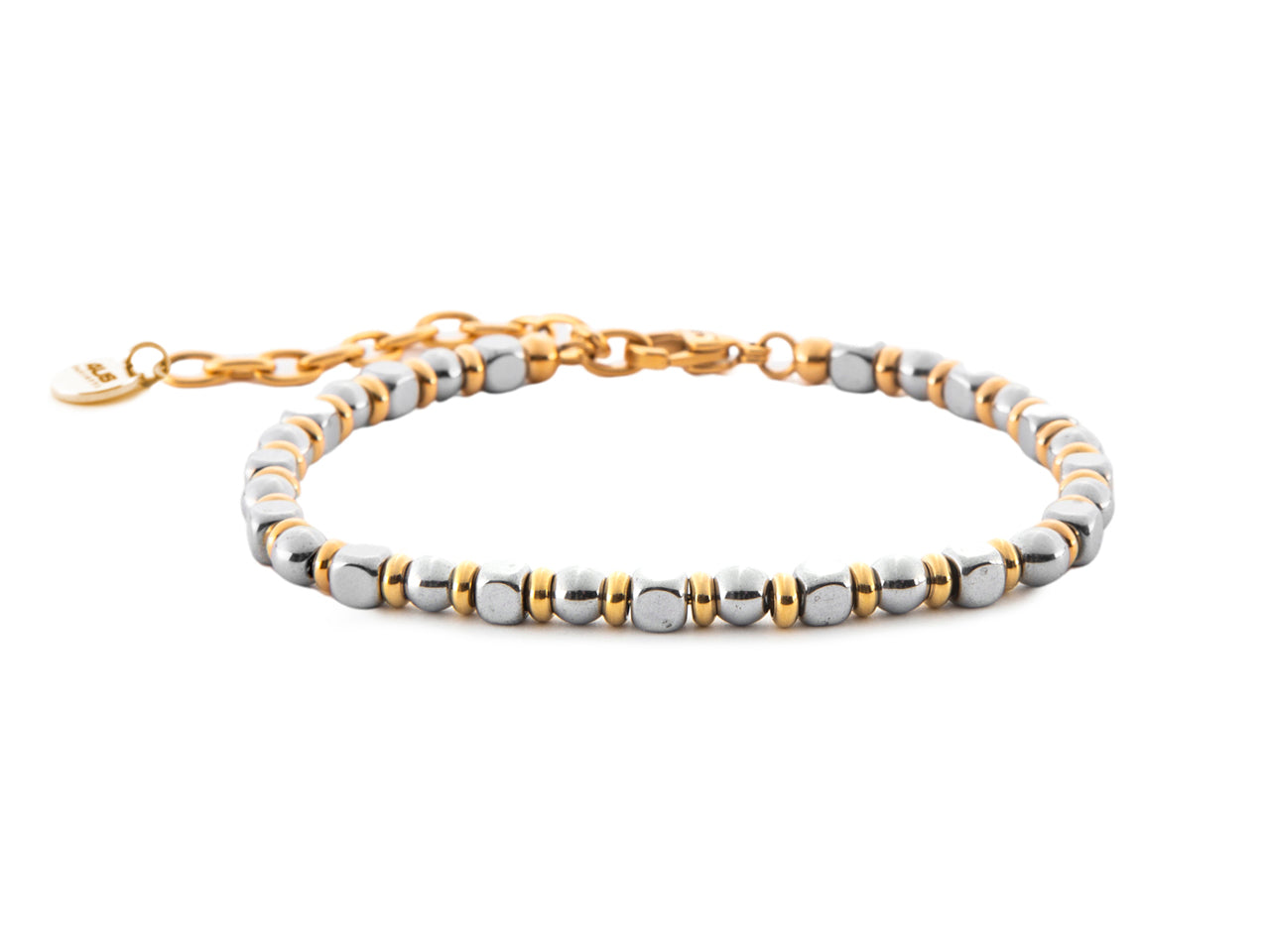 Bracciale uomo 4US Cesare Paciotti in acciaio con ematite 4UBR7002