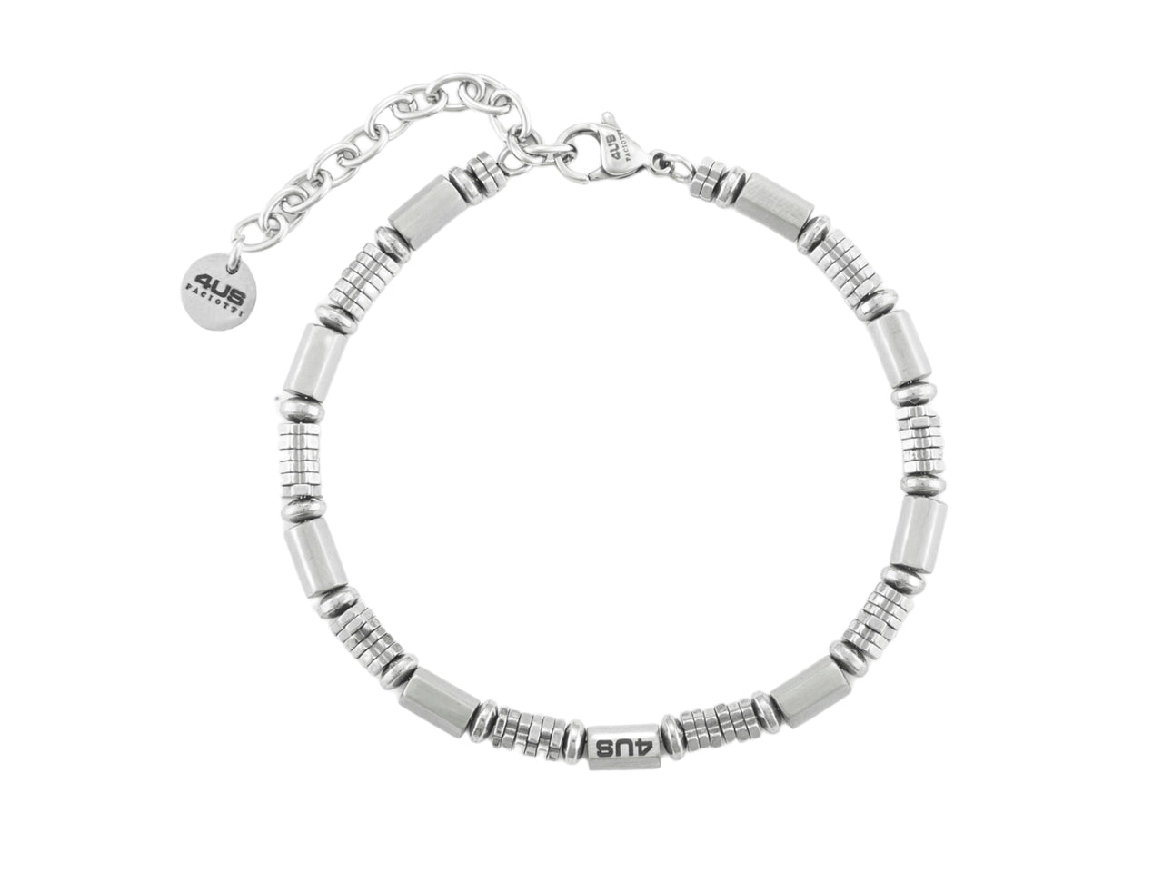 Bracciale uomo 4US Cesare Paciotti in acciaio con ematite 4UBR7023