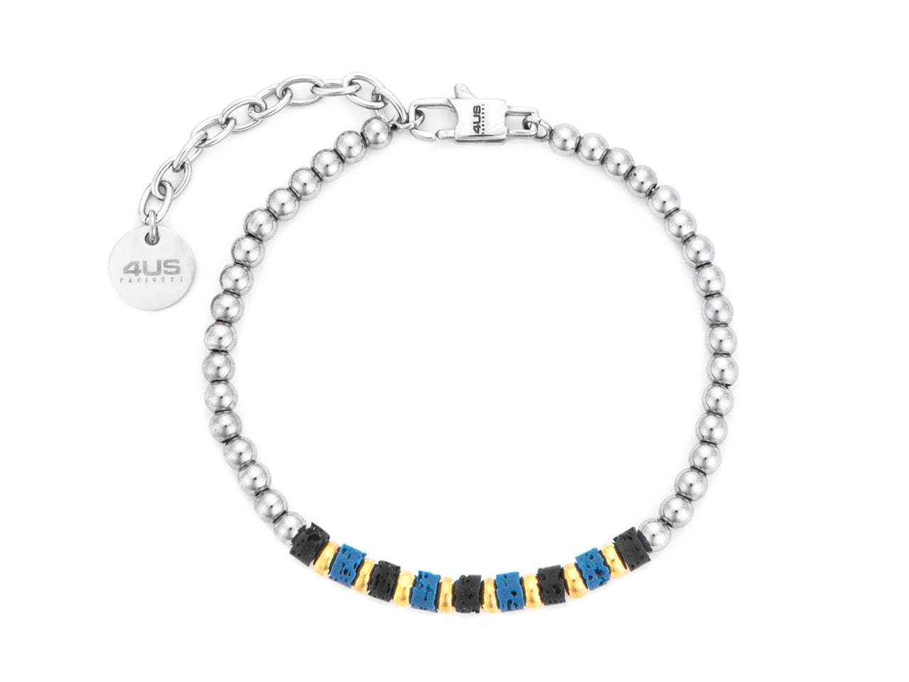 Bracciale uomo 4US Cesare Paciotti in acciaio trecolori 4UBR7811