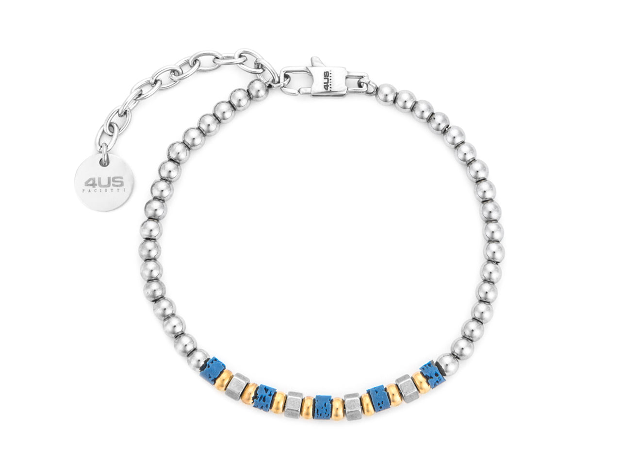 Bracciale uomo 4US Cesare Paciotti in acciaio trecolori 4UBR7812