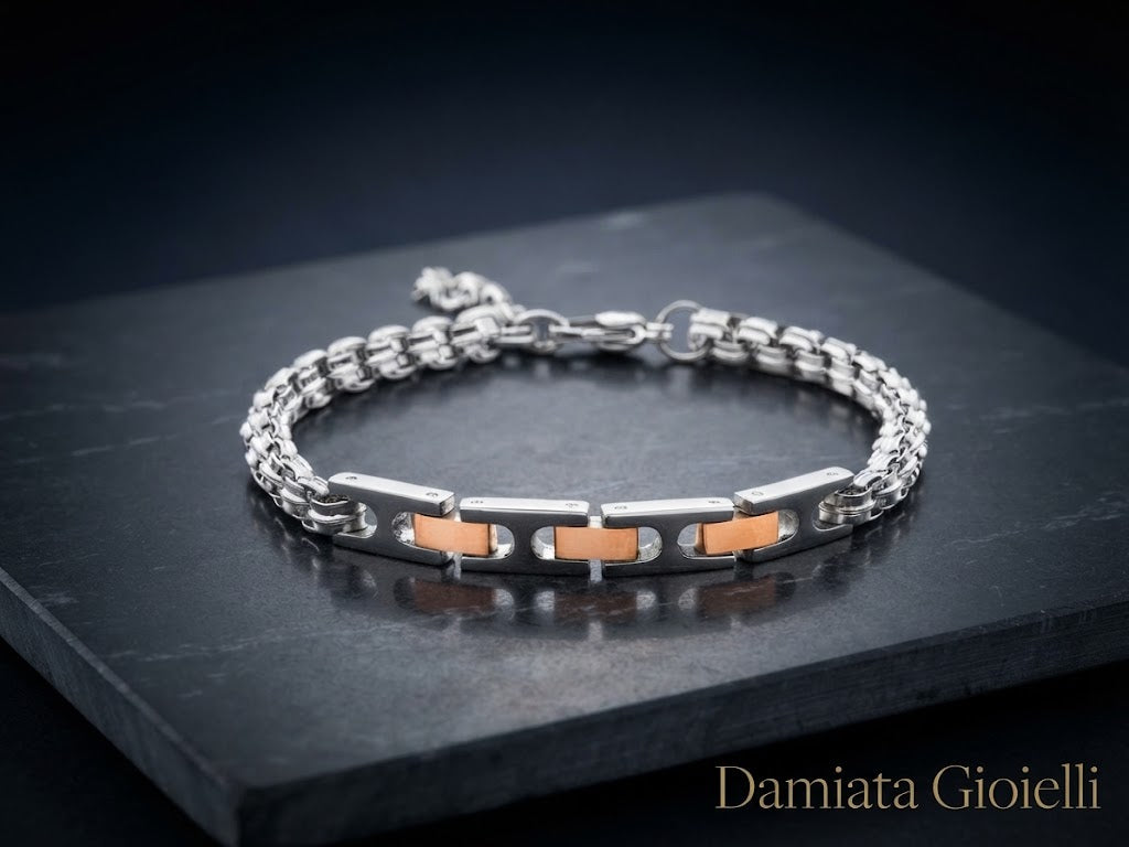 Bracciale uomo 4US Cesare Paciotti in acciaio bicolore ref. 4UBR8475