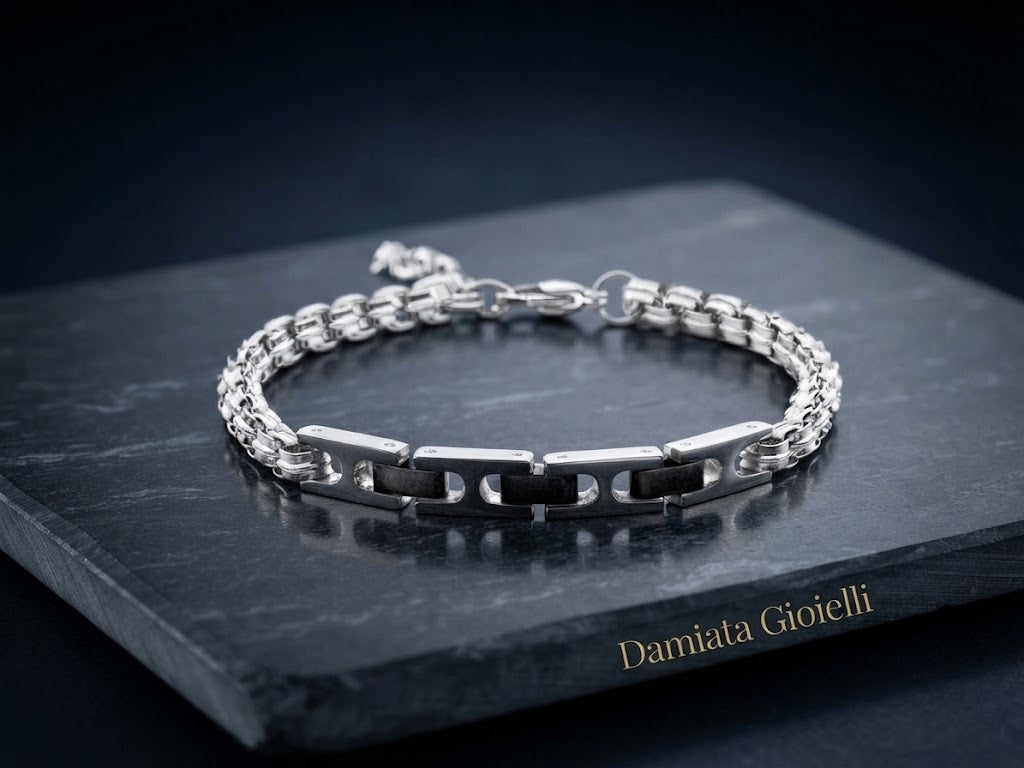 Bracciale uomo 4US Cesare Paciotti in acciaio bicolore ref. 4UBR8476