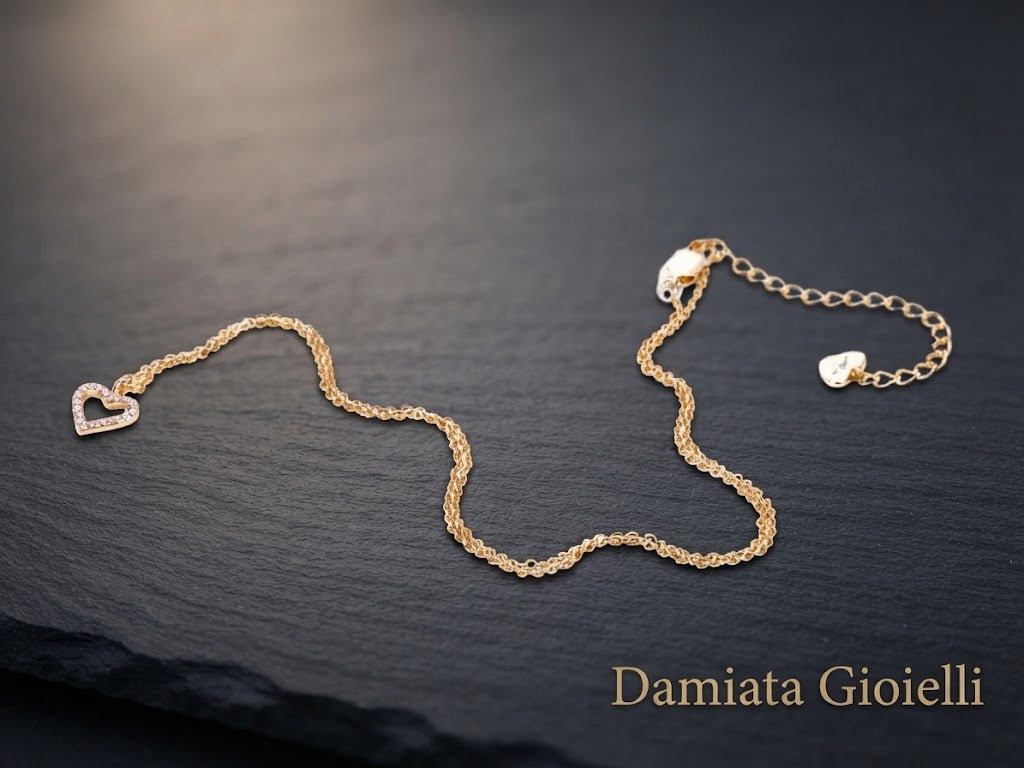 Collana donna 4US Cesare Paciotti in argento dorato e zirconi ref. 4UCL5372W