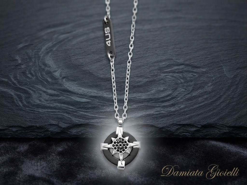 Collana uomo 4US Cesare Paciotti in acciaio e zirconi ref. 4UCL5578