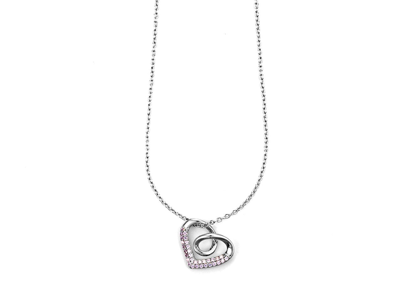 Collana a cuore donna 4US Cesare Paciotti in argento e zirconi 4UCL5699W