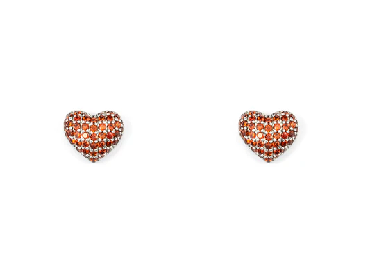 Orecchini a cuore donna 4US Cesare Paciotti in argento e zirconi 4UOR5719W