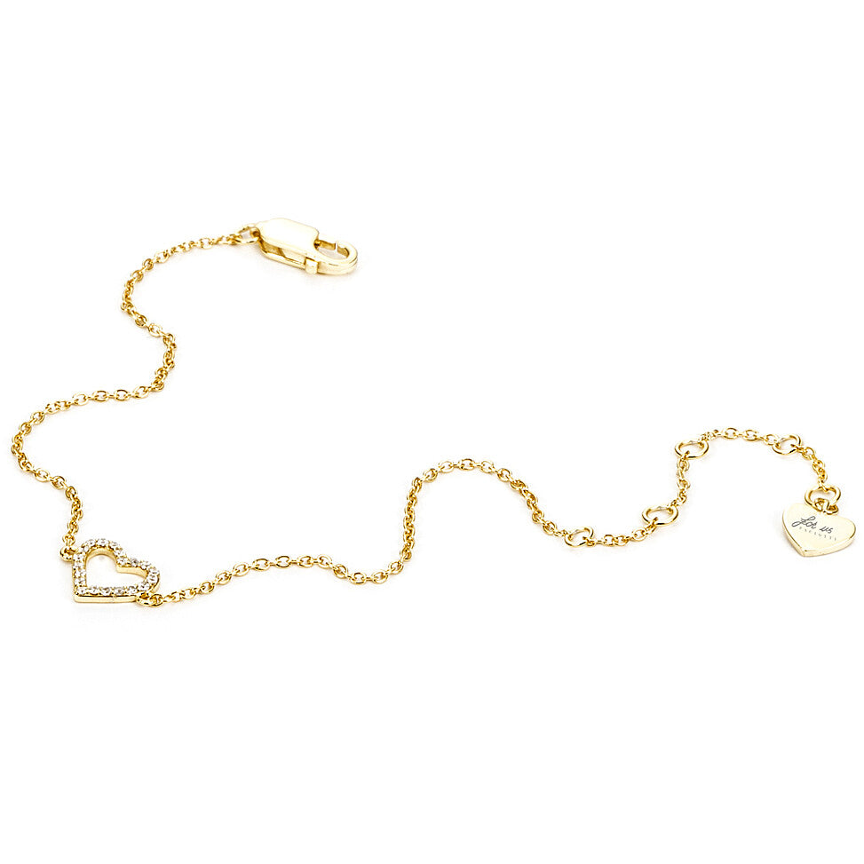 Bracciale donna 4US Cesare Paciotti in argento dorato e zirconi 4UBR5349W