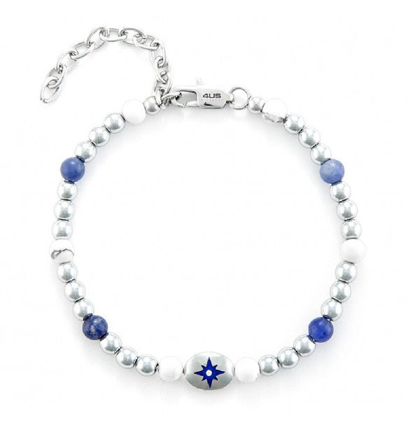 Bracciale uomo 4US Cesare Paciotti in acciaio e lapislazzulu 4UBR6450