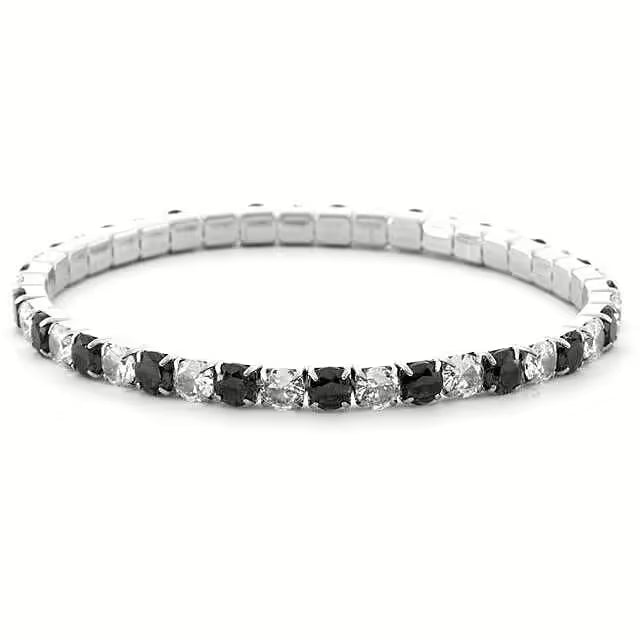 Bracciale tennis elastico donna 4US Cesare Paciotti in acciaio e zirconi 4UBR6661W