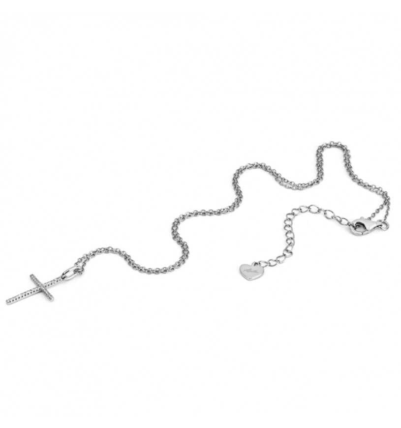 Collana a croce donna 4US Cesare Paciotti in argento e zirconi 4UCL4204W
