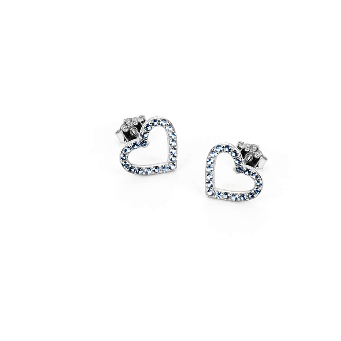 Orecchini a cuore donna 4US Cesare Paciotti in argento e zirconi 4UOR5370W