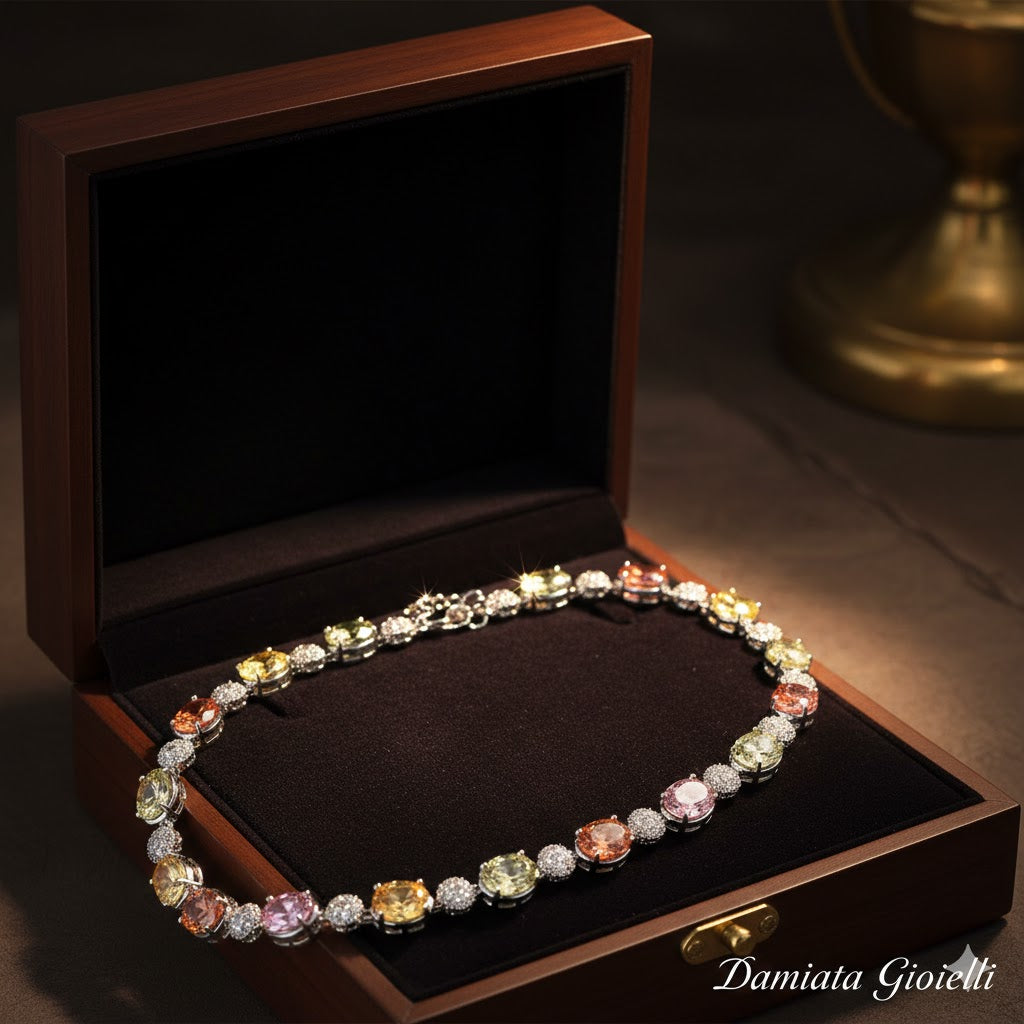 Collana donna Ottaviani in lega metallica e cubic zirconia 500694C