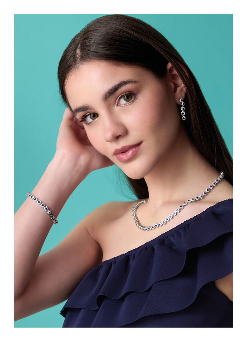 Collana donna Ottaviani in lega metallica e cubic zirconia 500765C