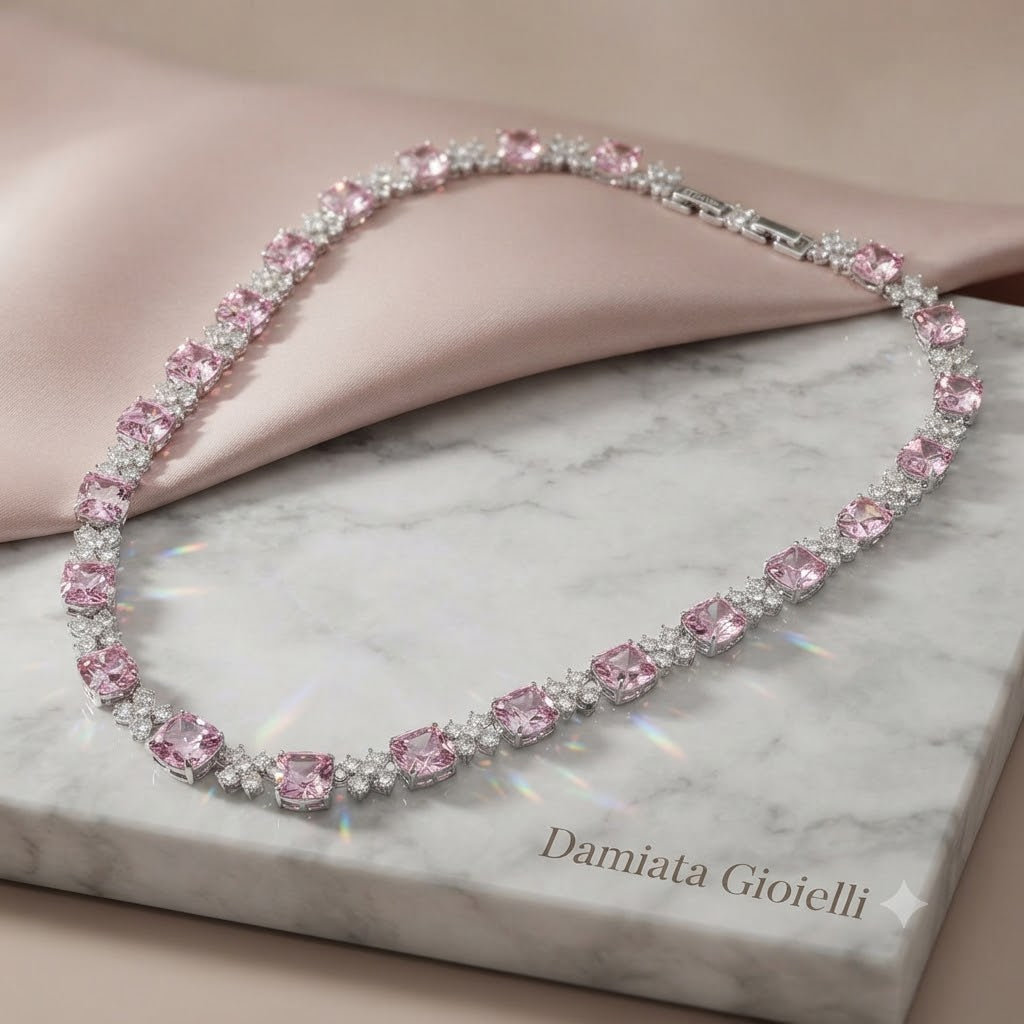 Collana donna Ottaviani in lega metallica e cubic zirconia 500918C