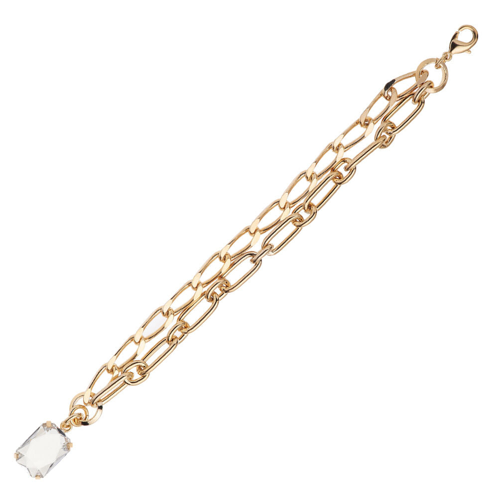 Bracciale donna Ottaviani in lega metallica dorata e cristallo 500947B
