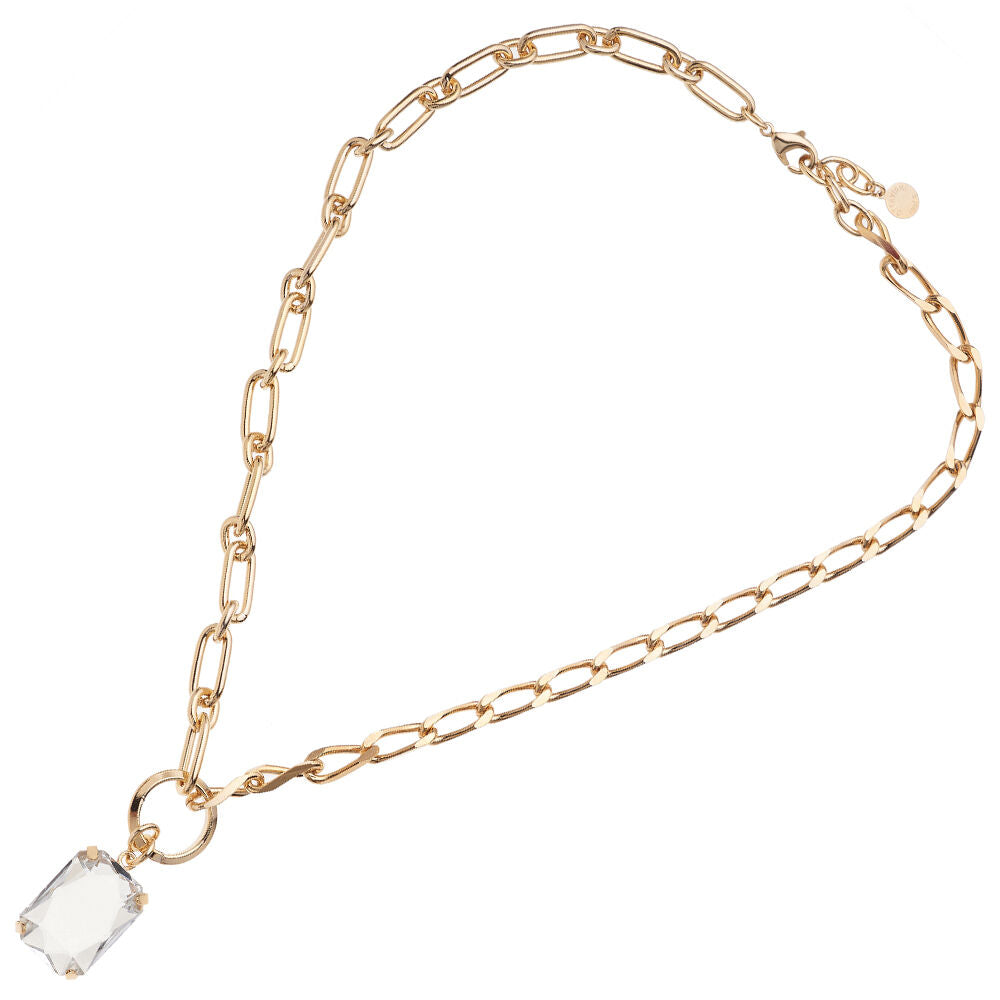 Collana donna Ottaviani in lega metallica dorata e cristallo 500947C