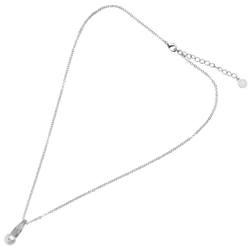 Collana donna Ottaviani in lega metallica, cubic zirconia e perla 500963C