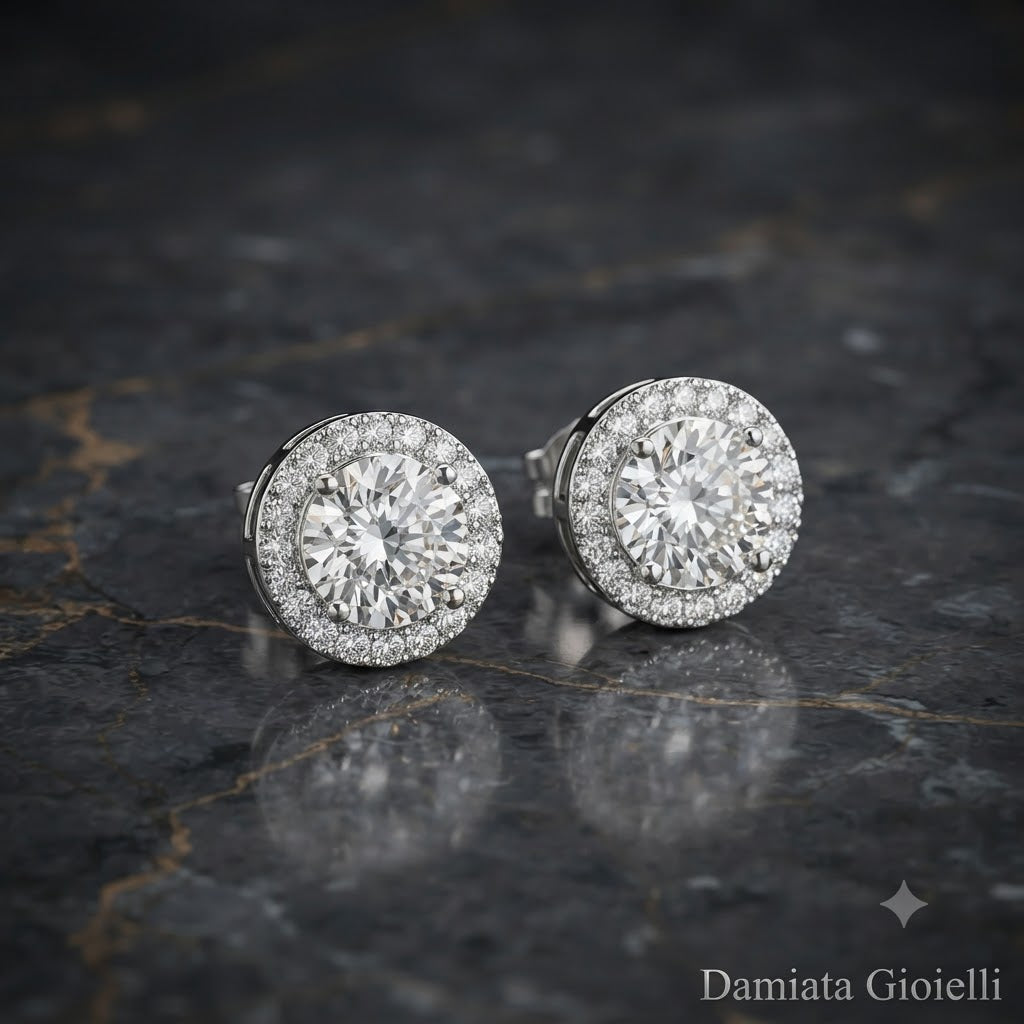 Orecchini a bottone donna Ottaviani in lega metallica e cubic zirconia ref. 500971O