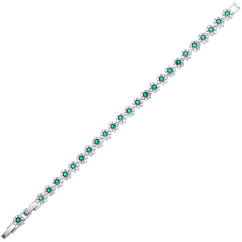 Bracciale donna Ottaviani in lega metallica e cubic zirconia bianchi e verdi 501048B