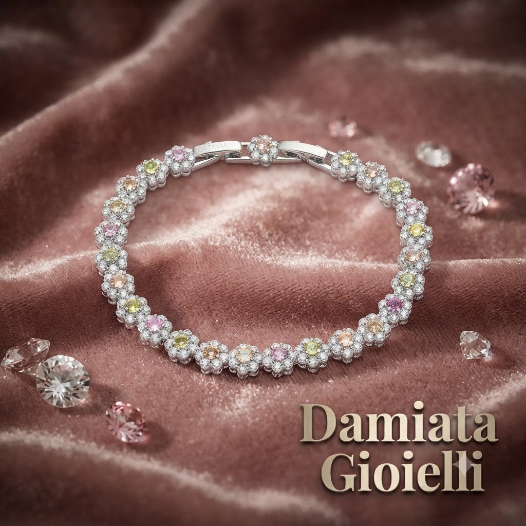 Bracciale donna Ottaviani in lega metallica e cubic zirconia multicolore 501116B