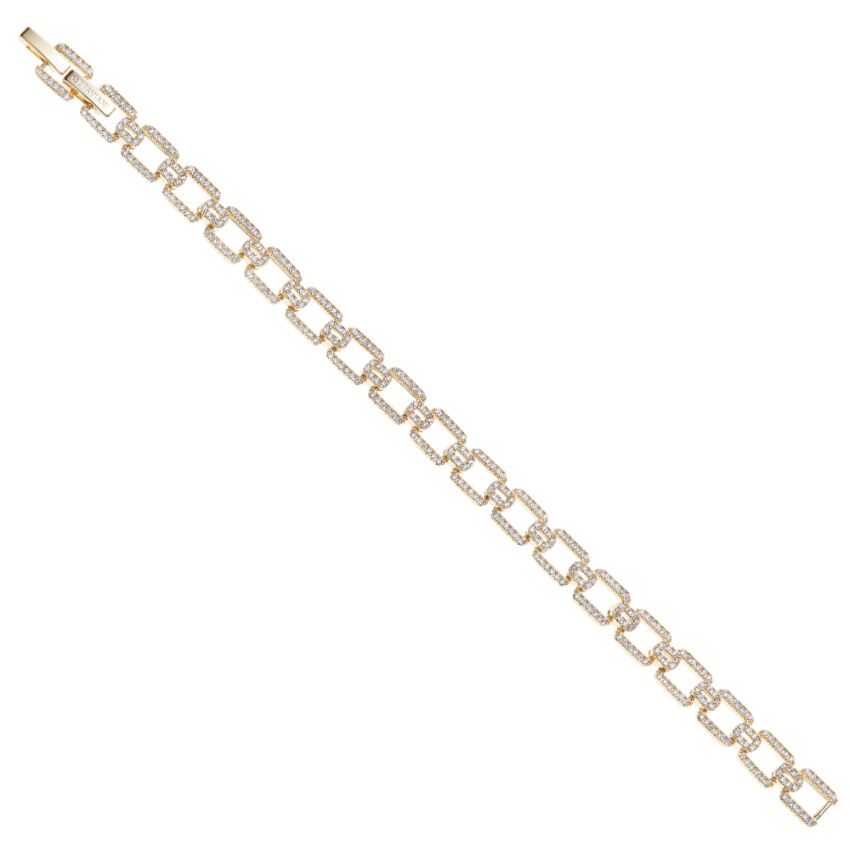 Bracciale donna Ottaviani in lega metallica dorata e cubic zirconia bianchi 501124B