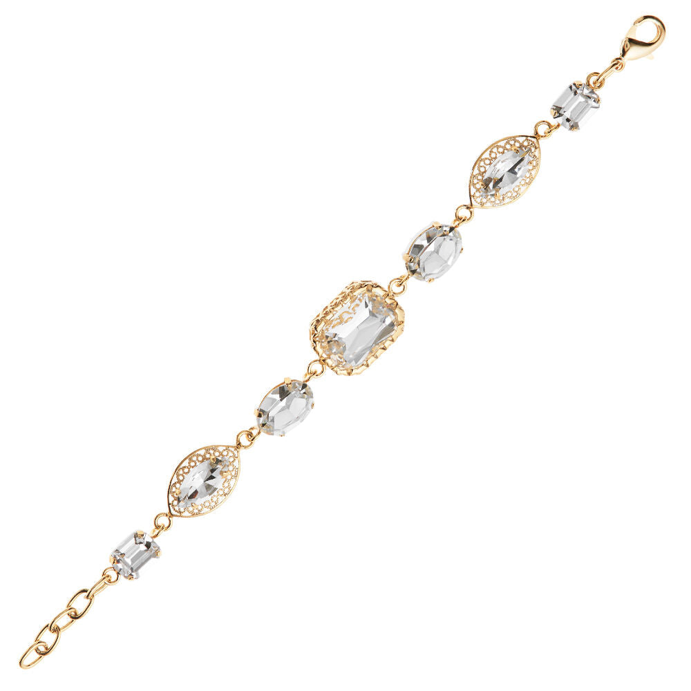 Bracciale donna Ottaviani in lega metallica dorata e cubic zirconia bianchi 501183B