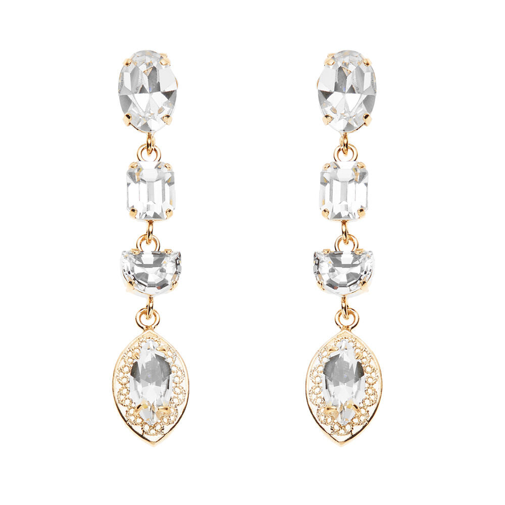 Orecchini donna Ottaviani in lega metallica dorata e cubic zirconia 501183O