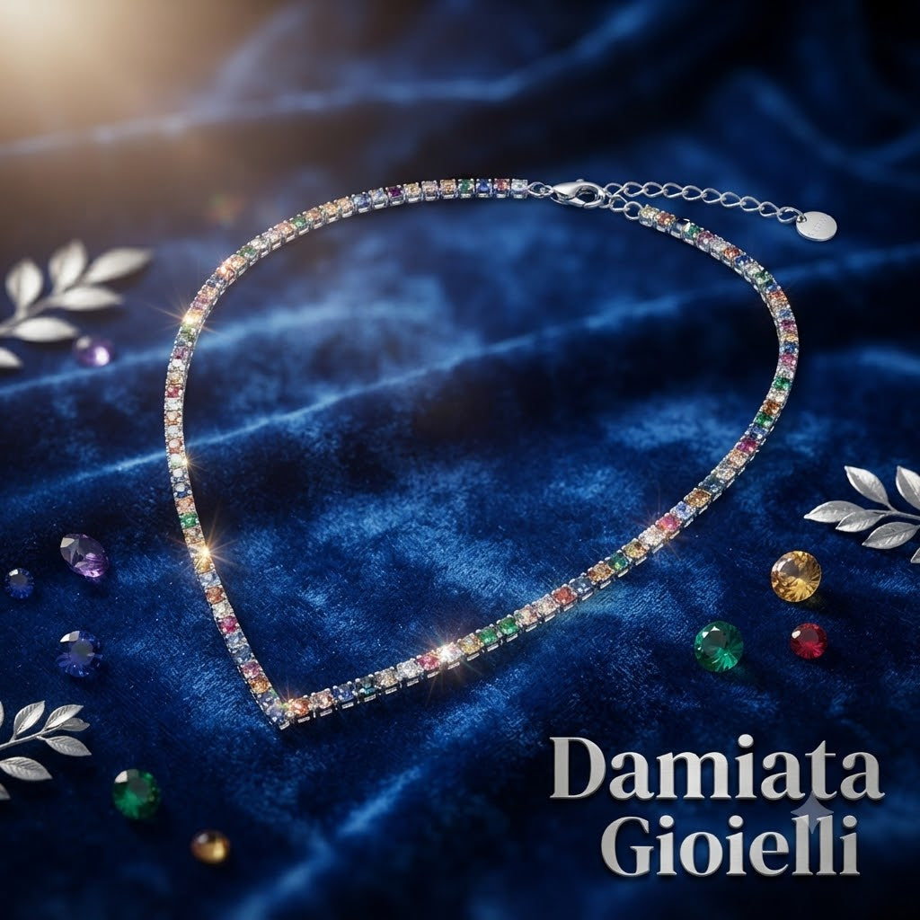 Collana donna Ottaviani in lega metallica e cubic zirconia 501214C