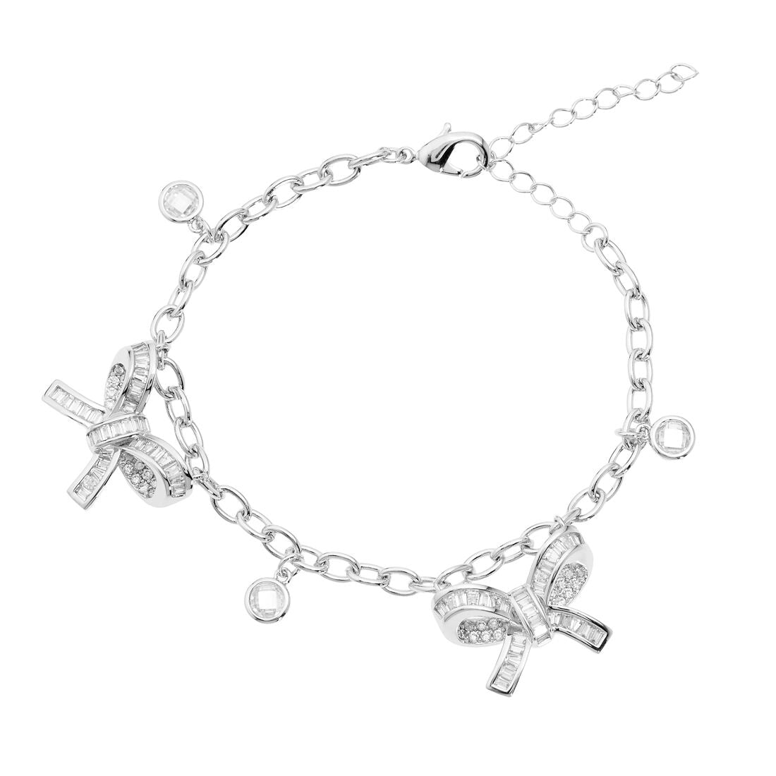 Bracciale fiocco donna Ottaviani in lega metallica e cubic zirconia bianchi 501245B