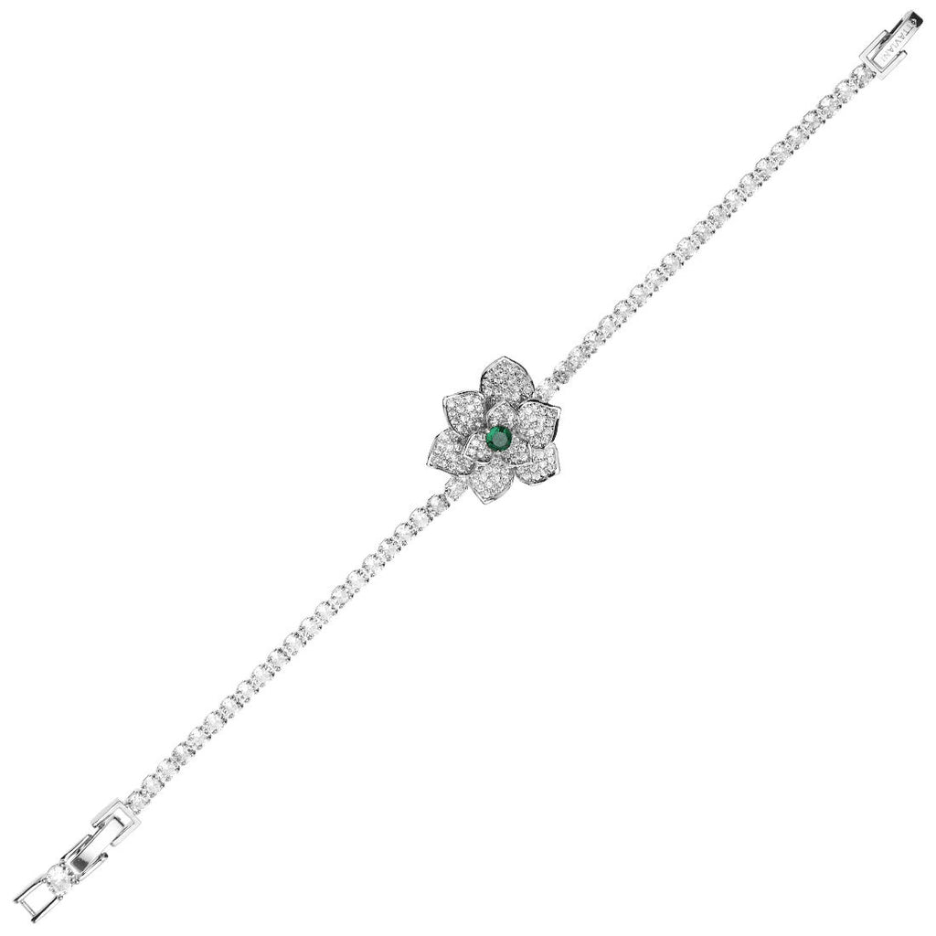 Bracciale donna Ottaviani in lega metallica e cubic zirconia bianchi e verdi 501272B