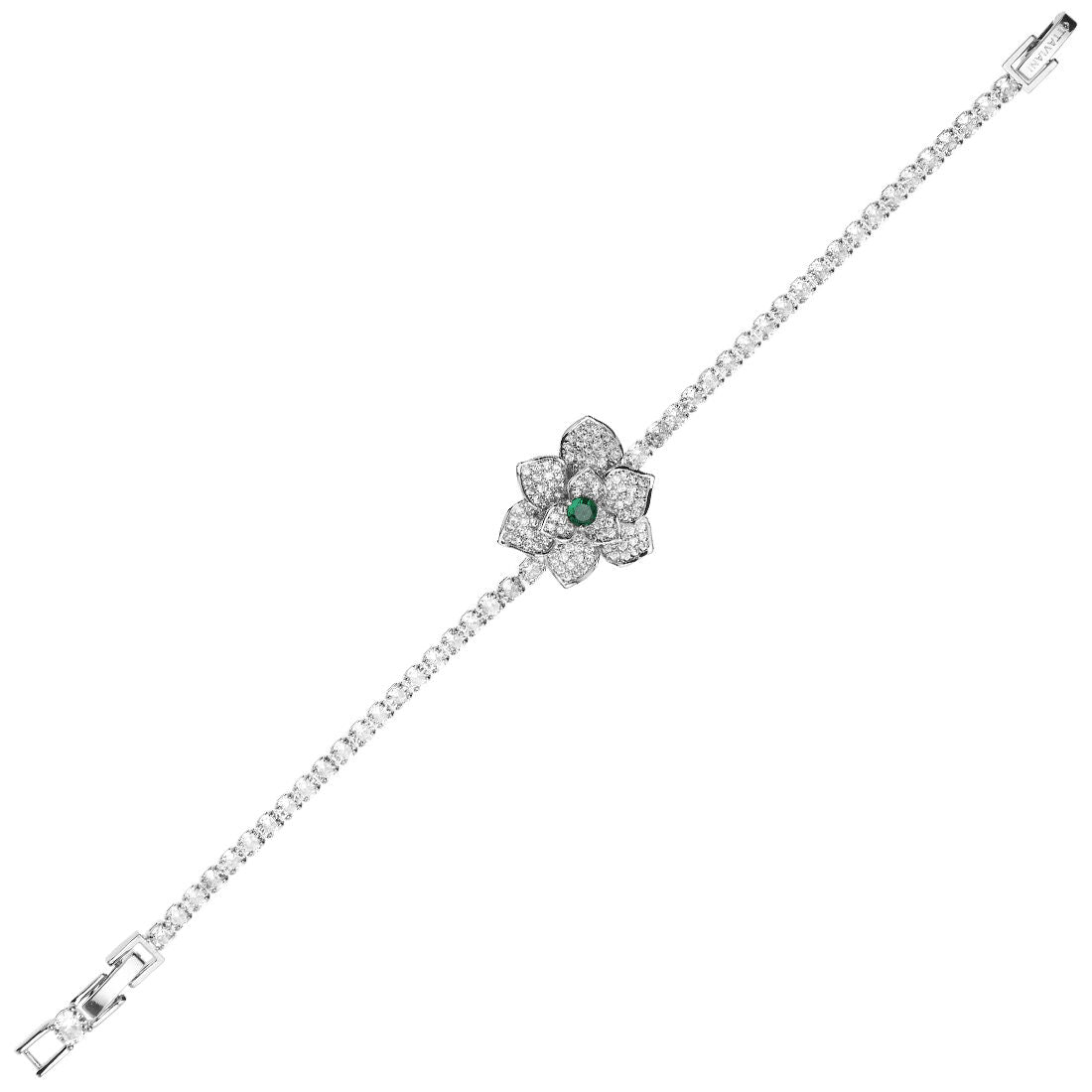 Bracciale donna Ottaviani in lega metallica e cubic zirconia bianchi e verdi 501272B