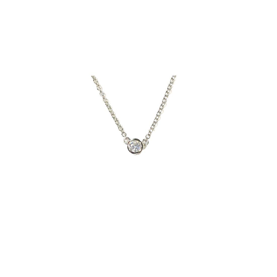 Collana punto luce donna Trova Gioielli in argento con zircone 5018