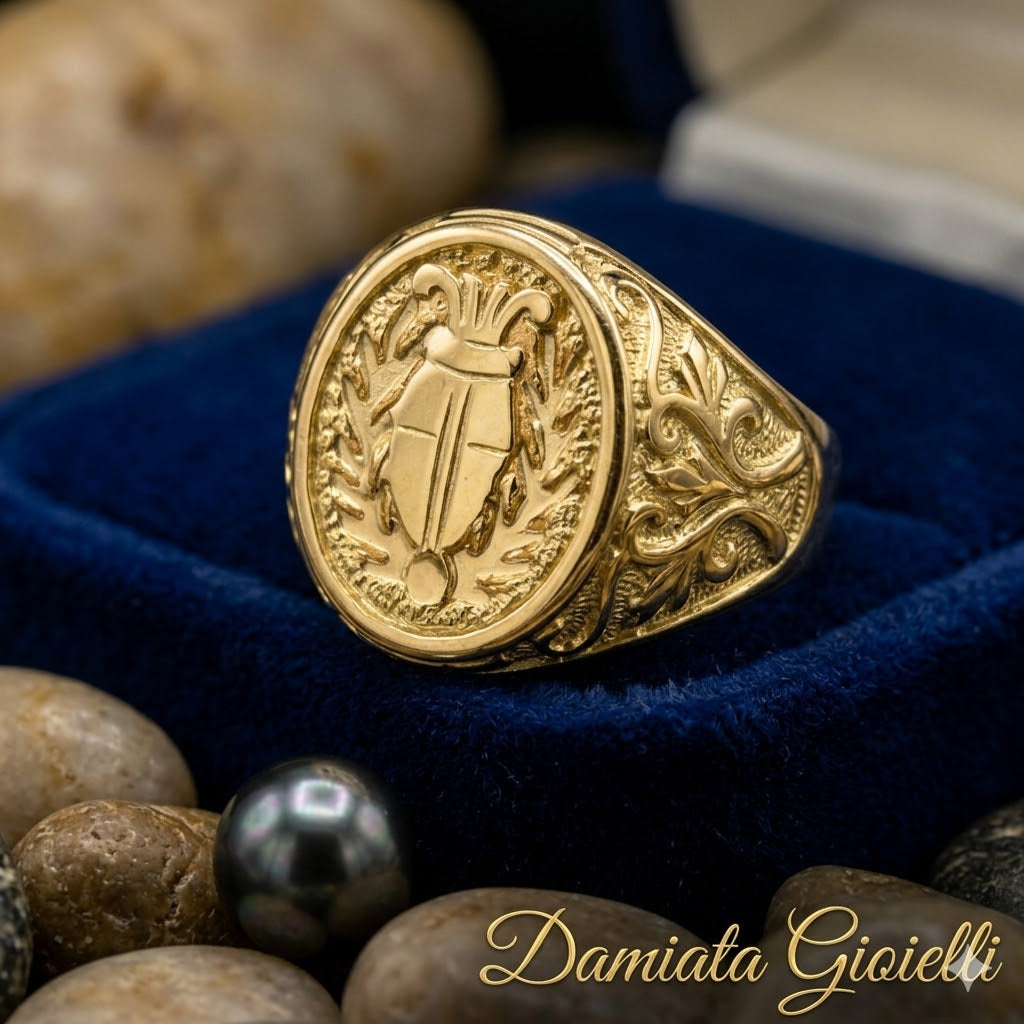 Anello uomo Damiata Gioielli in oro giallo 5100/5/102