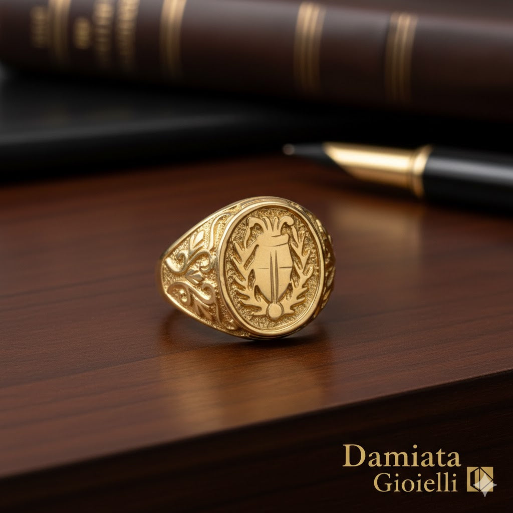 Anello uomo Damiata Gioielli in oro giallo 5104/5/102