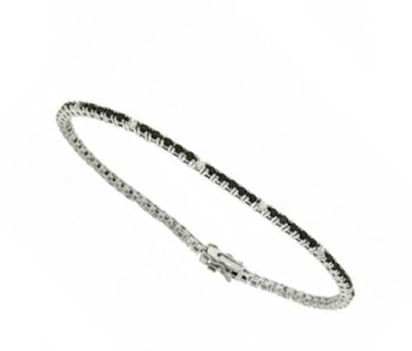 Bracciale tennis unisex Damiata Gioielli in oro bianco e zirconi 5111/5/102