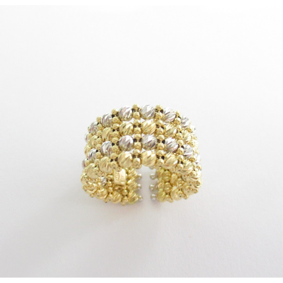 Anello a fascia donna Damiata Gioielli in oro giallo e bianco 5135/102