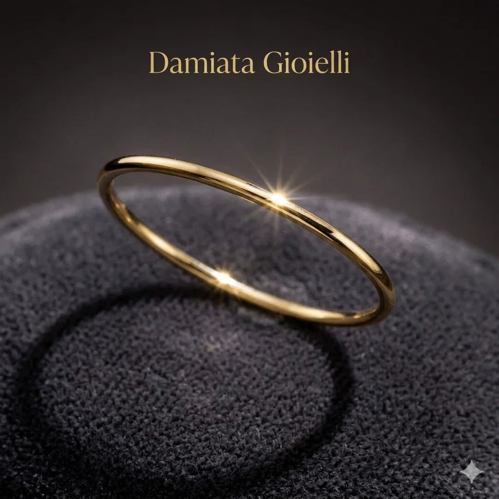 Anello fedina fermanello unisex Damiata Gioielli in oro giallo 515/5/102