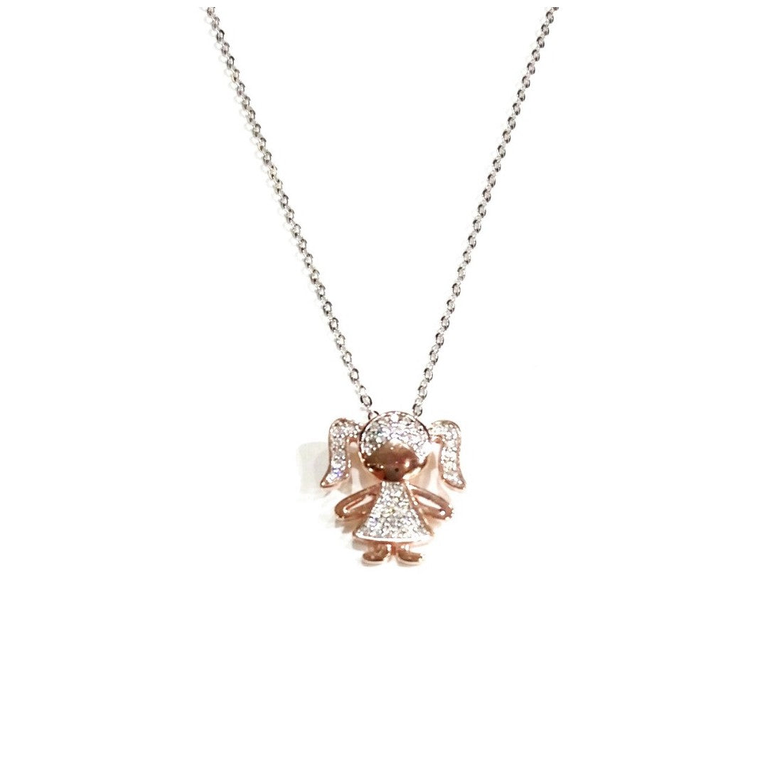 Collana con bambina Trova Gioielli in argento e zirconi 5367-BR