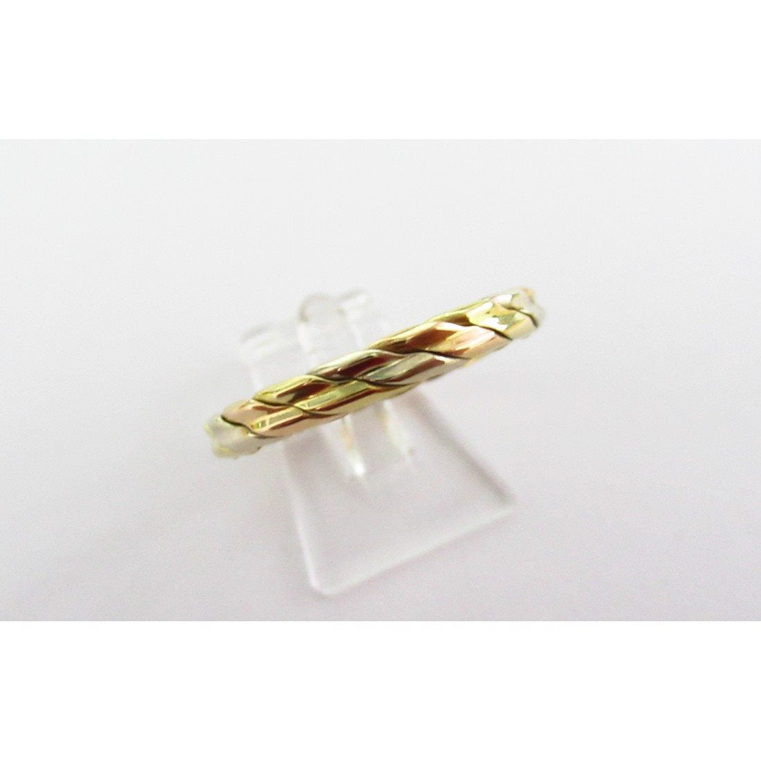Anello fedina unisex Damiata Gioielli in oro bianco, giallo e rosa 538/5/102/3