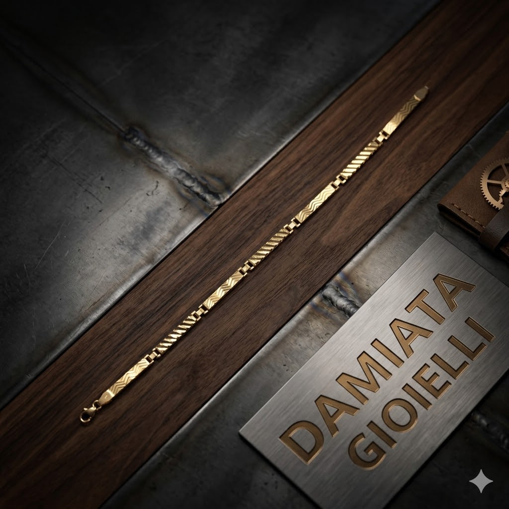 Bracciale semirigido uomo Damiata Gioielli in oro giallo 544/4/102