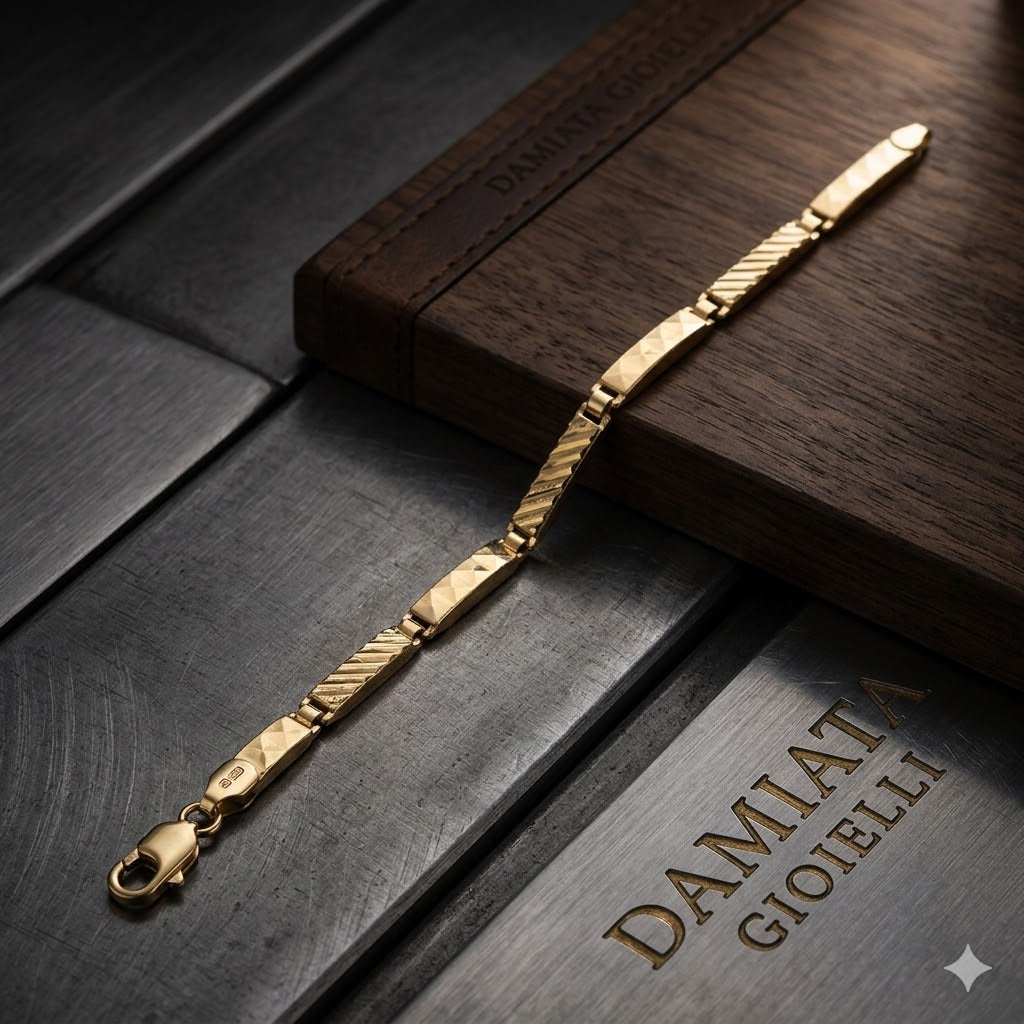 Bracciale semirigido uomo Damiata Gioielli in oro giallo 544/4/102/1