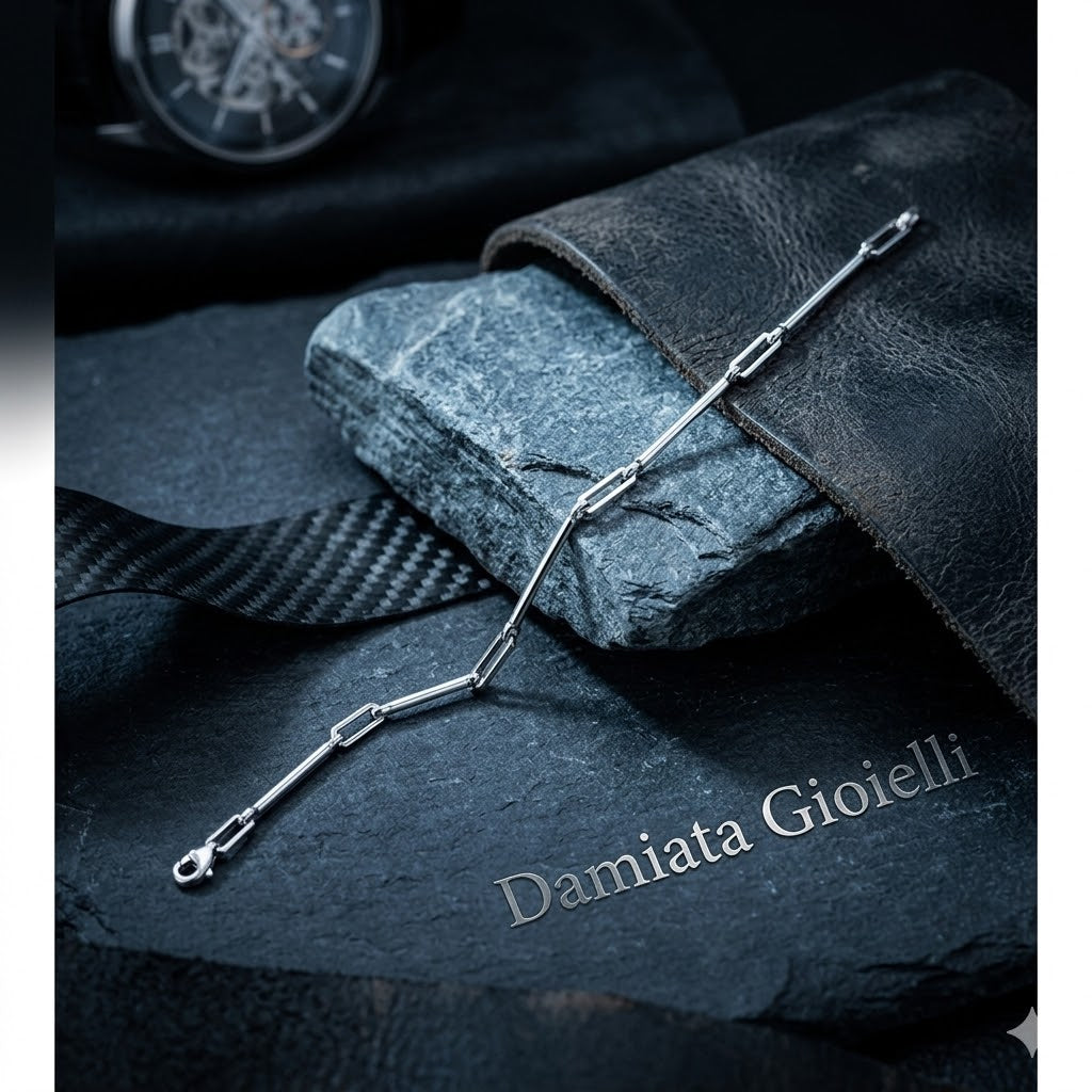 Bracciale semirigido uomo Damiata Gioielli in oro bianco 545/102