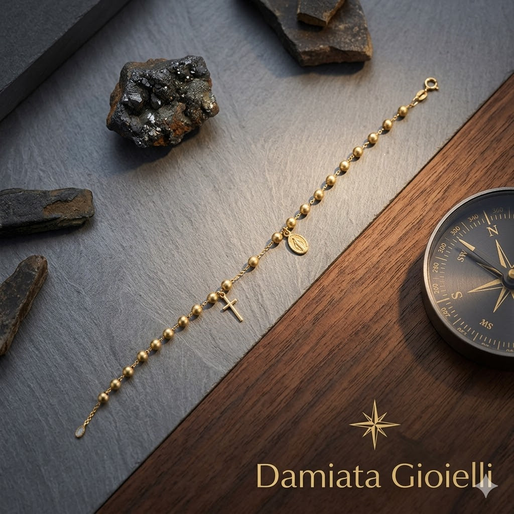Bracciale rosario unisex Damiata Gioielli in oro giallo 547/5/102/3