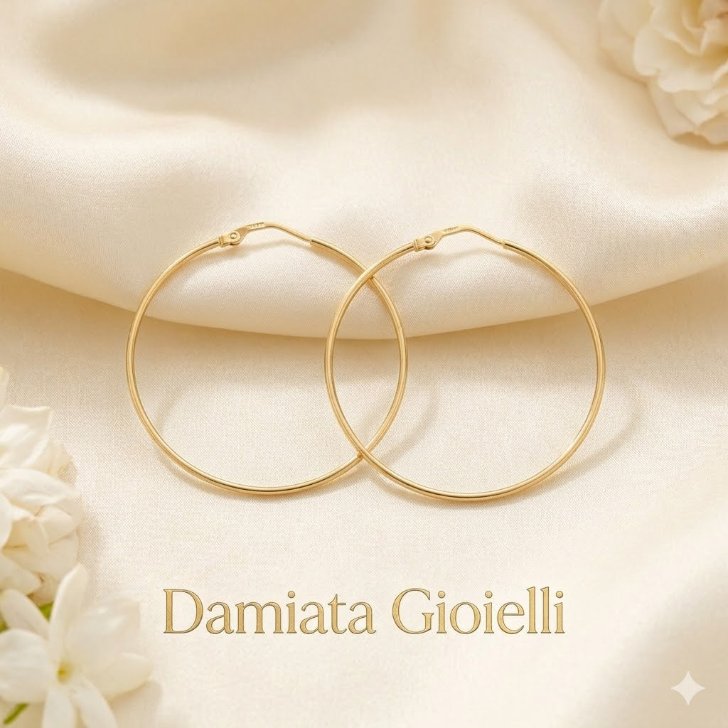 Orecchini a cerchio donna Damiata Gioielli in oro giallo 552/5/102