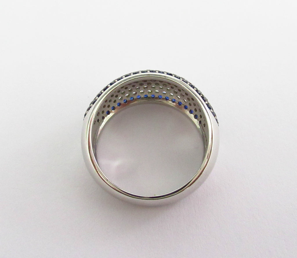 Anello a fascia donna Damiata Gioielli in oro bianco e zirconi 592/5/102