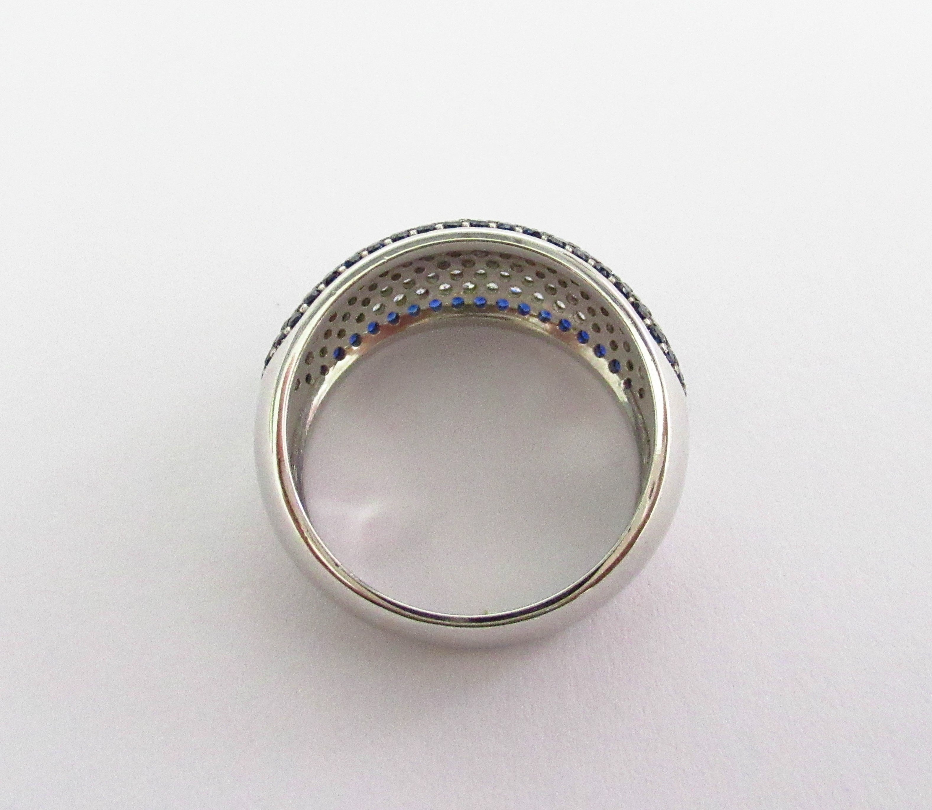 Anello a fascia donna Damiata Gioielli in oro bianco e zirconi 592/5/102