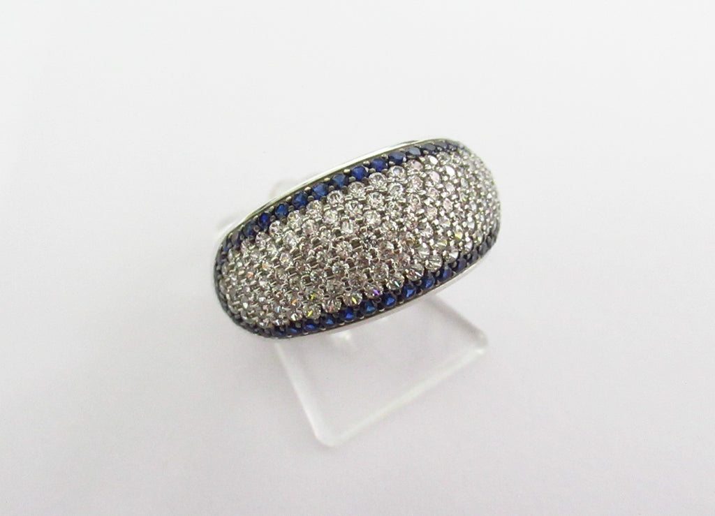 Anello a fascia donna Damiata Gioielli in oro bianco e zirconi 592/5/102